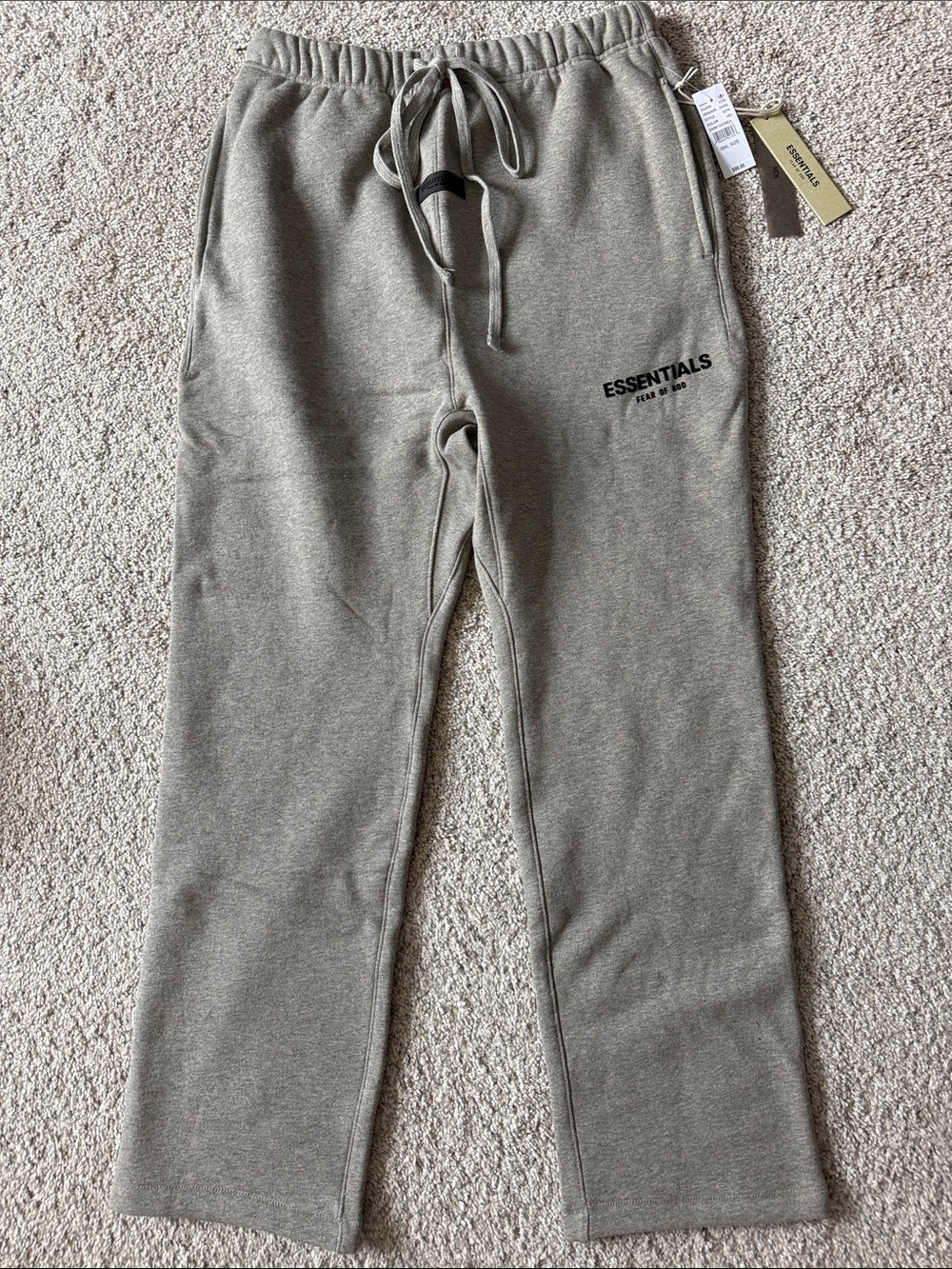 ESSENTIALS Men's Olive Gray Drawstring Sweatpants